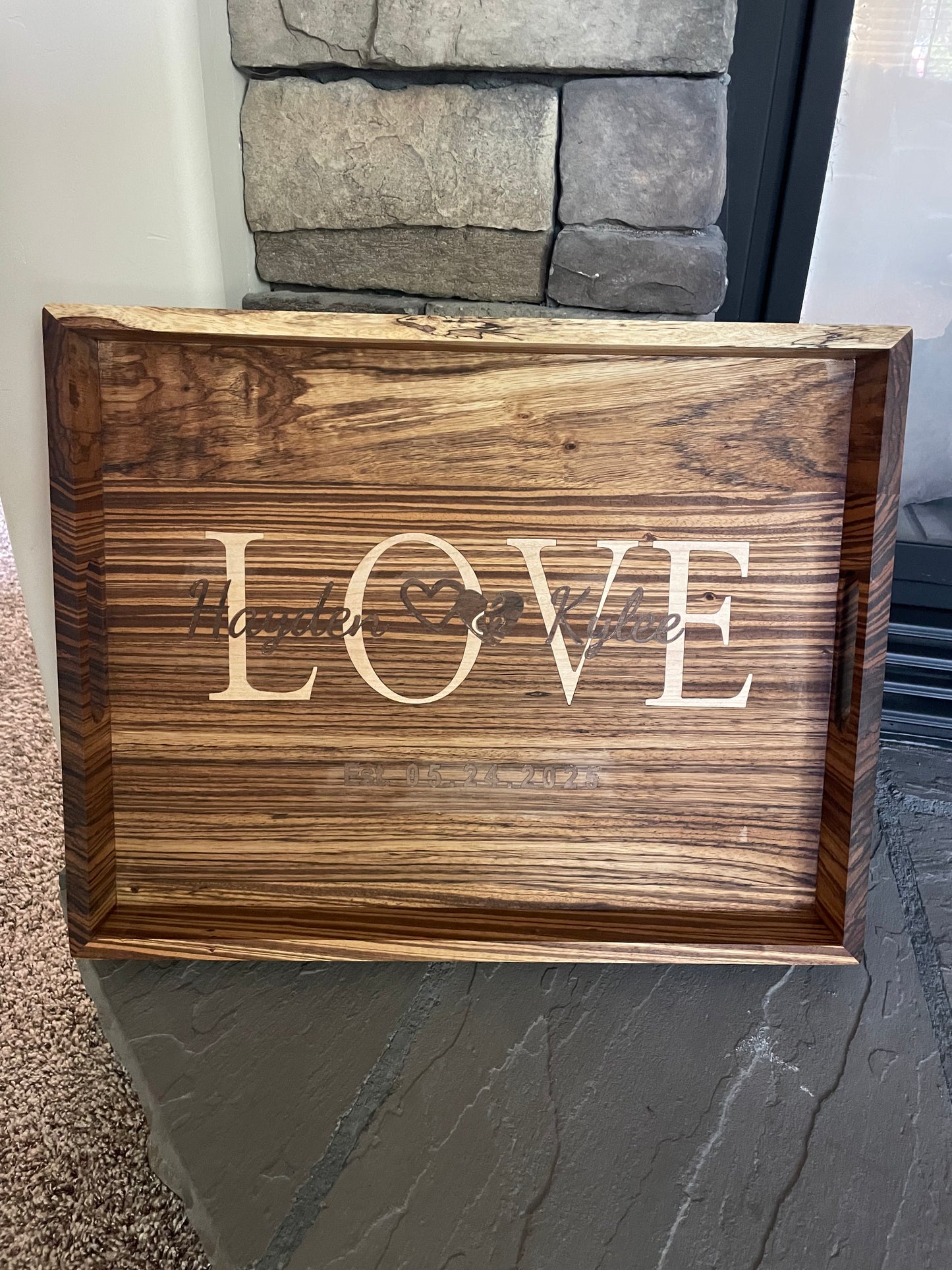 Personalized LOVE Serving tray