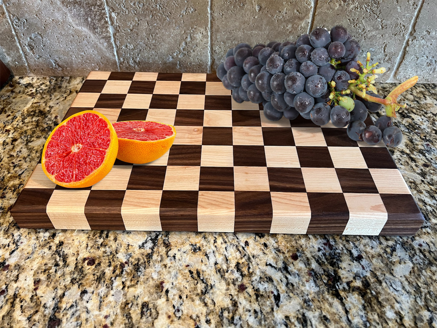 Maple & Walnut Checkerboard Cutting Board